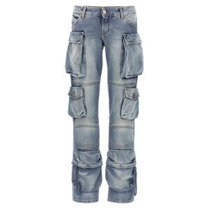 The Attico Blue Cotton Jeans Women's Denim
